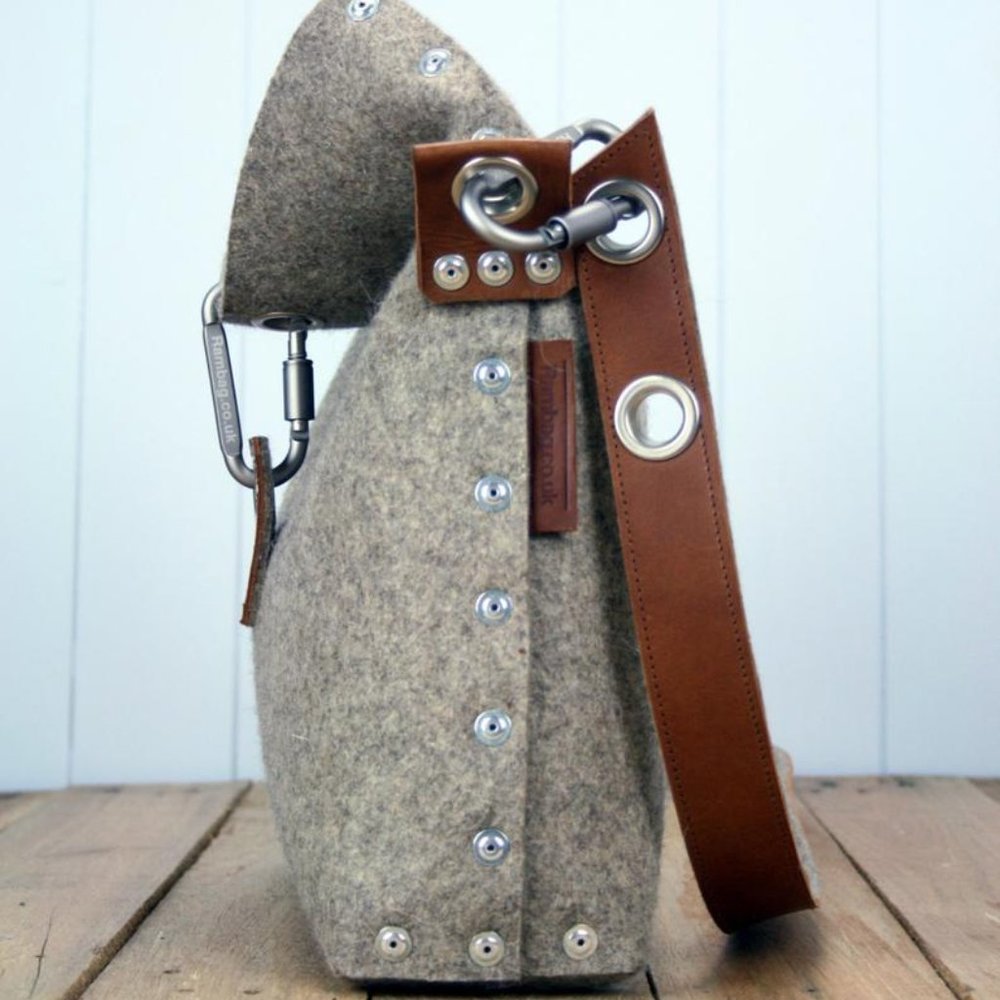 COPY - Felt handbag with fold-over top